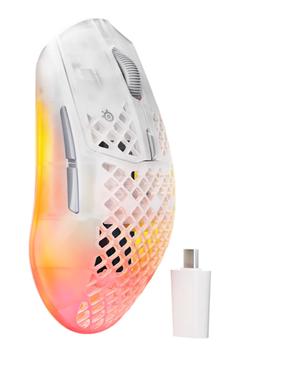 Juhtmevaba mänguhiir Steelseries Aerox 3 Wireless Gen 2 Ghost, 2.4 ghz / bluetooth / usb, valge v.