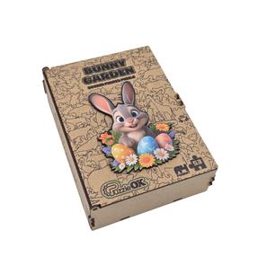 Koka puzle PuzzleOK Rabbit With eggs, 19 cm x 14 cm, 53 gab., daudzkrāsaina