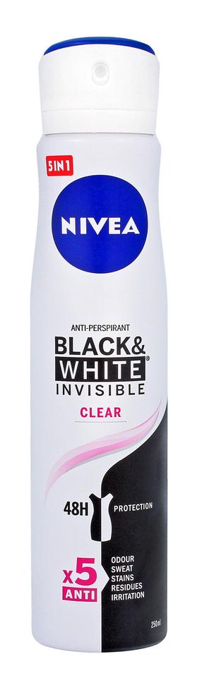 Дезодорант для тела Nivea Black & White Invisible Clear, 250 мл