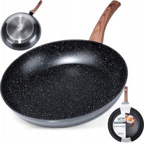 Сковорода Vilde Black&Wood Granite, Ø 32 см, алюминий