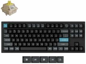 Belaidė kompiuterio klaviatūra Keychron Q3 Ultra 8K Q3U-M4 Keychron Silk POM Banana, EN, juoda sp.