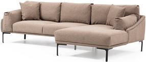 Kampinė sofa Hanah Home Leo Mocha, ruda sp., dešininė, 150 x 255 cm x 65 cm