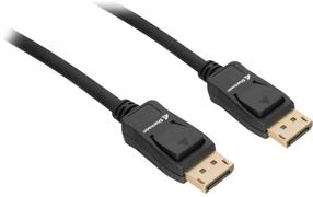 Kabelis Sharkoon DisplayPort 1.4 Vīrietis, DisplayPort 1.4 Vīrietis, 5 m, melna krās.