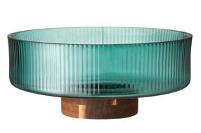 Servēšanas bļoda Maku 656396, 3000 ml, Ø 26 cm, zaļa krās., stikls