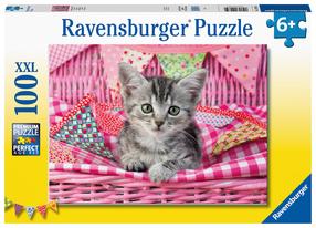 Dėlionė Ravensburger Cute Kitten, 36 cm x 49 cm, 100 vnt., įvairių spalvų