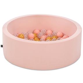 Baseinas su kamuoliukais Kalune Design Bubble Pops, ⌀ 7 cm, skaidri sp./aukso sp.