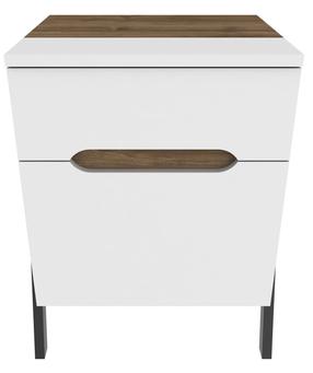 Öökapp Kalune Design Neva 322RTC1603, valge v./pähklipuu v., 63.5 cm x 45 cm x 38 cm