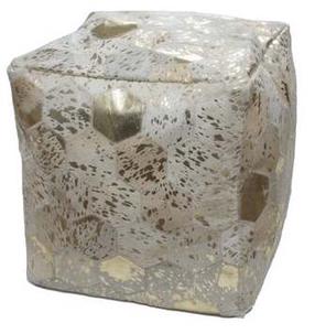Pufas Kayoom Spark 210, mėlyna sp./aukso sp., 45 cm x 45 cm x 45 cm