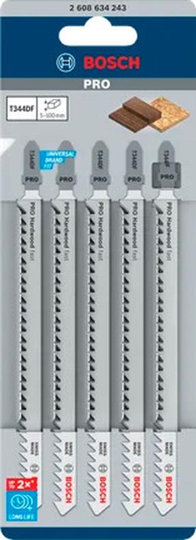Zāģu asmeņu komplekts Bosch T 344 DF, 15.2 cm, 5 gab.