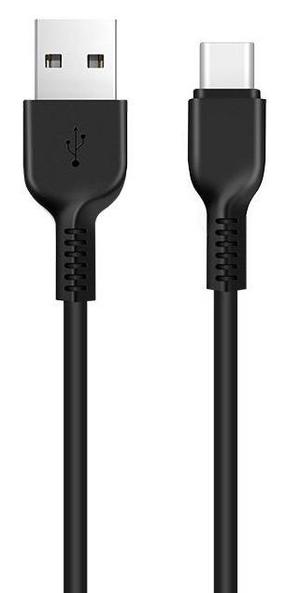 Vads Hoco, USB Type C/USB, melna krās.