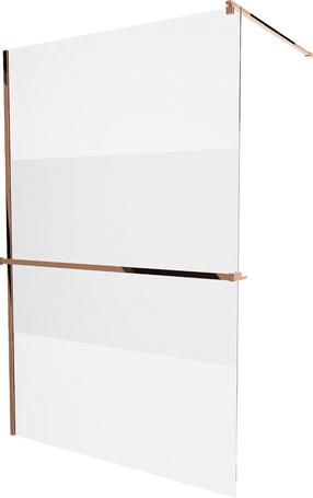 Dušo sienelė Mexen Kioto+ Walk-In, 90 cm x 200 cm, rausvojo aukso sp./grūdintas
