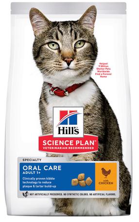 Sausas kačių maistas Hill's Science Plan Feline Adult Oral Care, vištiena, 1.5 kg