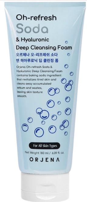 Valomosios veido putos Orjena Oh-refresh Soda & Hyaluronic Deep Cleansing Foam, 180 ml