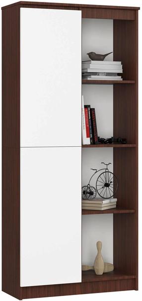 Biuro spinta Akord Furniture Factory R80, balta sp./bordo sp., 180 cm x 35 cm x 80 cm