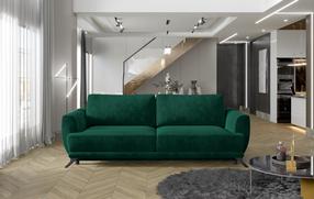 Sofa Megis Kronos 19, tamsiai žalia sp., 95 x 250 cm x 90 cm