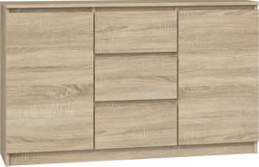 Komoda Akord Malwa, ąžuolo, 120 cm x 30 cm x 75 cm