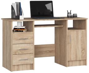 Rašomasis stalas su spintele Akord Ana, 124 cm x 52 cm, 74 cm, sonoma ąžuolo sp.
