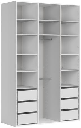 Riidekapp Flex, valge v., 66 cm x 150 cm x 240 cm