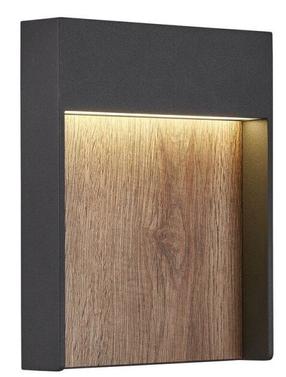 Sieninis lauko šviestuvas SLV Flatt Sensor, 14W, LED, IP65, ruda sp./antracito sp., 18 cm x 23 cm