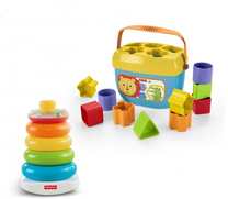 Žaislas Mattel Fisher Price Rock A Stack Rock A Stack & Babys First Blocks, įvairių spalvų