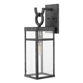 Sieninis lauko šviestuvas Quintiesse Porter, 60W, E27, IP44, pilka sp., 16.5 cm x 56.4 cm