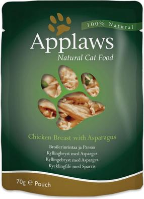 Šlapias kačių maistas Applaws Chicken Breast With Asparagus In Broth, vištiena, 0.07 kg