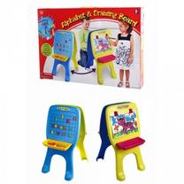 Abėcėlės ir piešimo lenta PlayGo Alphabet & Drawing Board 7375, 51 cm, mėlyna sp./geltona sp., 57 vnt.