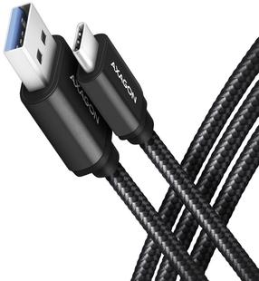 Кабель Axagon BUCM3-AM20AB, USB-C/USB-A, 200 см, черный цв.