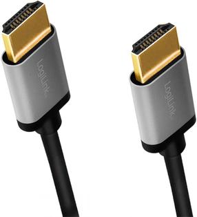 Kabelis Logilink HDMI - HDMI 4K@60Hz CHA0102 HDMI, HDMI, 3 m, juoda sp./pilka sp.
