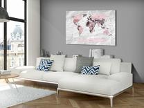 Reprodukcija Artgeist World Map: Pink Continents, k-c-0053-b-c, 60 cm x 40 cm