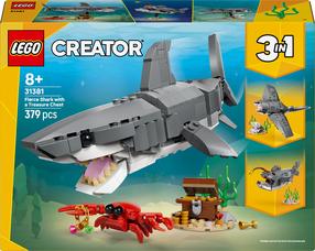 KonstruktoriusLEGO® Creator Nuožmus ryklys su lobių skrynia Žaislas 31381, 379 vnt.
