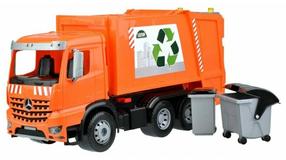 Rotaļlietu atkritumu vedējs Lena Worxx Mercedes Benz Arocs 4614E, oranža krās.