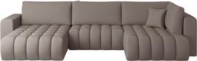 Kampinė sofa Bonito Savoi 7, šviesiai ruda sp., kairinė, 170 x 340 cm x 92 cm