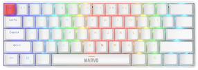 Vadu spēļu tastatūra Marvo Saber KG933 ZDZ Red, Angļu (US), balta krās.