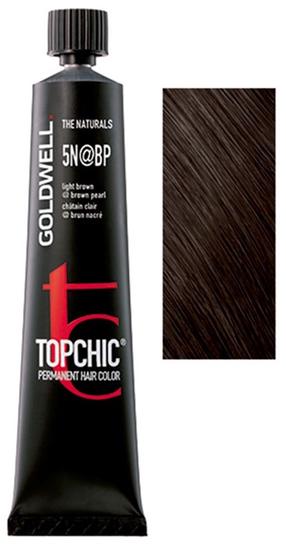 Kраска для волос Goldwell Topchic, light brown pearl цв., 5N@BP, 60 мл