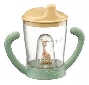 Puodelis su snapeliu Vulli Sophie La Girafe Non Drip Cup, 180 ml, Nuo 6 mėnesių, plastikas, įvairių spalvų