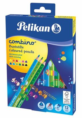 Pelikan Krāsainie zīmuļi, combino, 12 krāsas
