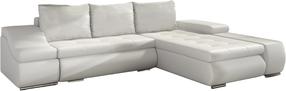 Kampinė sofa Ontario Soft 17, balta sp., dešininė, 200 x 296 cm x 88 cm