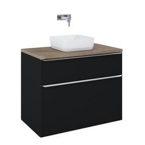 Vonios spintelė po praustuvu Elita Lofty 90 2DR, matinė juoda sp., 48.7 cm x 91 cm x 69.5 cm