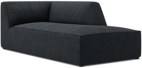 Диван Micadoni Home Ruby Corduroy Chaise Longue, черный цв., правый, 181 x 93 см x 69 см