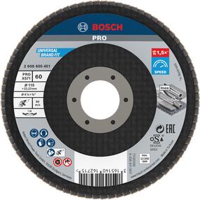 Slīpēšanas disks Bosch X571, 115 mm x 22.23 mm