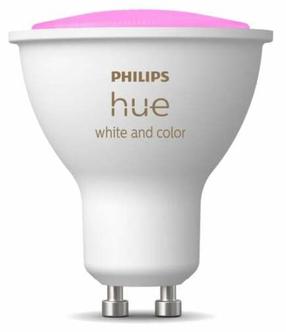 Viedā spuldze Philips Hue White & Color LED, RGBW, 2000 - 6500 °K, GU10, 4.3 W, 230 - 350 lm