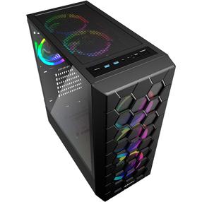 Корпус компьютера Sharkoon RGB HEX, прозрачный цв./черный цв.