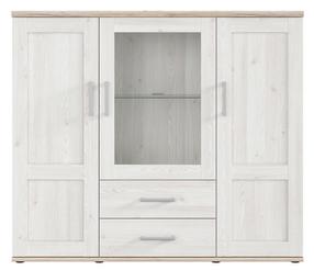 Vitrina Romance, ruda, 156 cm x 45 cm x 135 cm