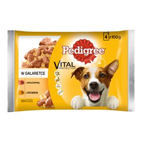 Šlapias šunų maistas Pedigree Vital Beef, jautiena, 0.4 kg, 4 vnt.