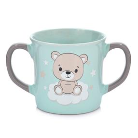 Bērnu krūzīte Ambition Sweetie Bear, 250 ml, 1 g., 7.6 cm, keramika, zaļa krās./pelēka krās.