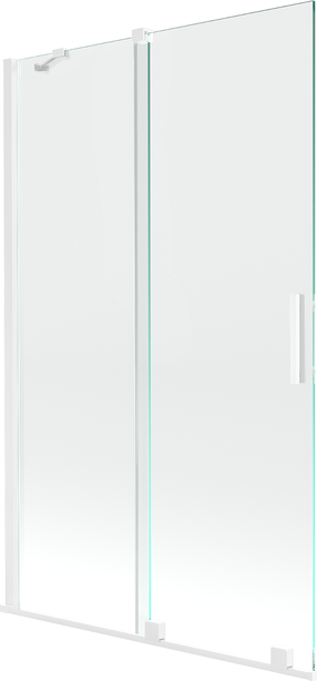 Vonios sienelė Mexen Velar II, 110 cm x 150 cm, skaidri sp./balta sp./grūdintas