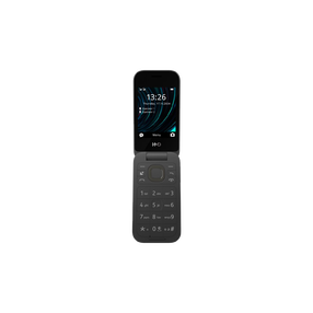 Telefons ar pogām HMD 2660 Flip, 128 MB, melna krās.