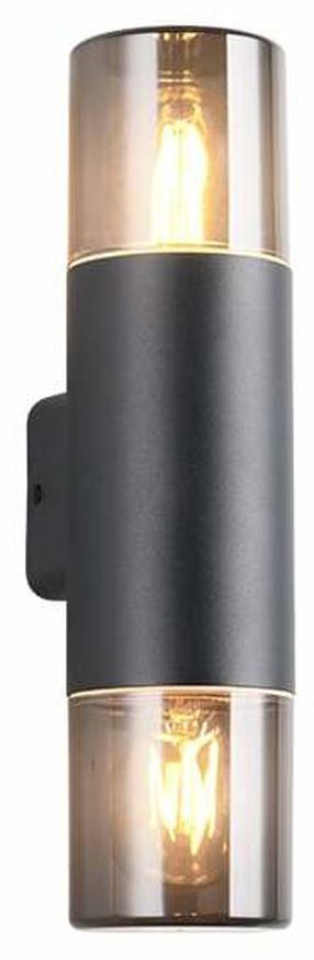 Sieninis lauko šviestuvas Trio Hoosic, 28W, E27, IP44, juoda sp., 8.5 cm x 33 cm
