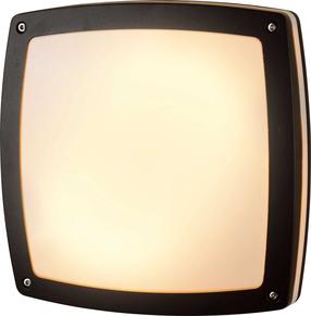 Lubinis lauko šviestuvas AZzardo Fano Square, 18W, E27, IP54, juoda sp., 30 cm x 8.9 cm